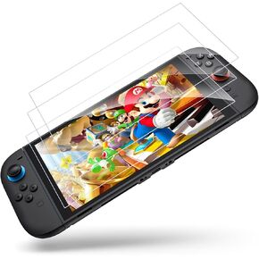 واقي شاشة زجاجي من 3 عبوات من أجل Nintendo Switch 2 2025 ، واقي شاشة مضاد للخلع HD شفاف متوافق مع وحدة التحكم 2 '' Nintendo Switch 2 ، مسح