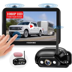 كاميرا احتياطية لاسلكية لأنظمة Furrion 7 '' IPS اللمس مراقبة RV Trailer احتياطي الكاميرا ، HD الأشعة تحت الحمراء الرؤية 1080p الظهر المشاركة