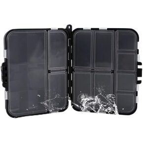 Small Tackle Box Organizer,Lightweight to Carry Bait Container Case Fishing Tackle Boxes,Plastic Fishing Organizer Tackle Storage Containers Kayak Fly Boxes for Angler,Sea Fishing