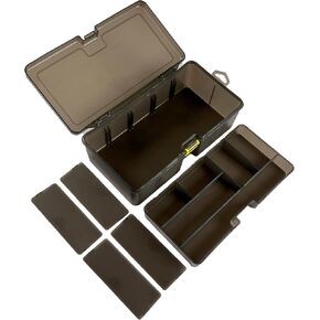 multi-functional lure box with detachable double-layer partitions, perfect for texas rig and other fishing tackle storage