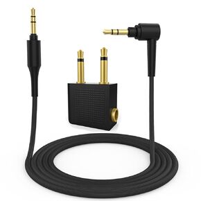 استبدال كبل سماعة الرأس ومحول الطائرة متوافق مع Sony WH-1000XM5 WH-1000XM4 WH-1000XM3 MDR-XB950BT MDR-XB950N1 MDR-ZX770BN WH-XB910N WH-CH700N HEADPONES