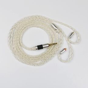 8Core 2.5MM Silver Copper Upgrade Earphone Replacement Cable, Senleeor Silver Copper Wire for KZ ZSN Pro X EDX Pro CCA CA4 CSN, QDC IEMs(2.5MM, C Pin)