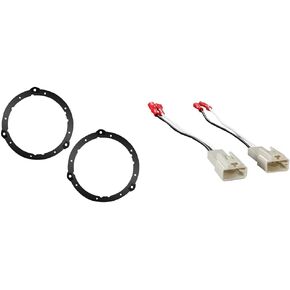 Metra 82-8901 Speaker Adaptors - 6.5" to 6.75" for Subaru WRX 2016-Up & Metra 72-8104 Speaker Connector for Select Toyota Vehicles