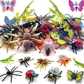 110 Pack Mini Bug Toys,Plastic Bugs for Kids,Fake Insects Toys for Education Themed Insect Party,Classroom Reward,Gardening Decoration