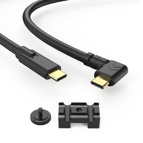 YAMCOWLCamera Cable Lock Jacket Set, Including USB-C to USB-C Camera Tether Wire, SLR Digital Camera Accessories, Professional Anti-loosening Data Cable Lock + Gold-Plated Anti-Interference Cable