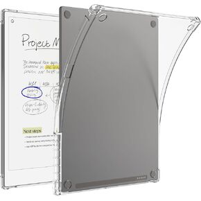 Miimall Compatible for Remarkable Paper Pro Tablet Case Slim Clear with Pen Holder, TPU Ultra-Thin Air-Cushion Soft Shockproof Transparent Case for Remarkable Paper Pro 11.8 Inch 2024 Released, Clear