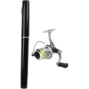 Portable Pen Shape Fishing Rod, Mini Pocket Collapsible Fishing Pole Kit Spinning Fishing Gear Organizer Pole Telescopic Fishing Rod