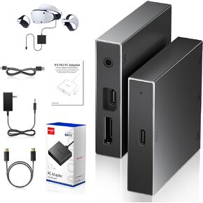 مجموعة ملحقات محول PSVR2 PC ، محول PS VR2 PC - محول الطاقة - مجموعة كابل ومحول DP - مجموعة مكتبة ألعاب PSVR2 الخاصة بك مع توافق معزز لتجربة ألعاب VR غامرة