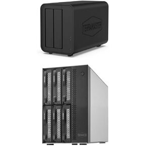 TERRAMASTER F2-212 2Bay NAS Server + D6-320 6Bay USB 3.2 Storage 10Gbps External Enclosure HDD Dock 6Bay, Expand The Capacity of Network Attached Storage NAS Server