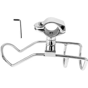 1 Pack 316 Stainless Steel Fishing Rod Support Rod Holder with Rail-Mounted Clamp , 360 Degree Rotatable Marine Rod Bracket Yacht Kayak Boat Accessories