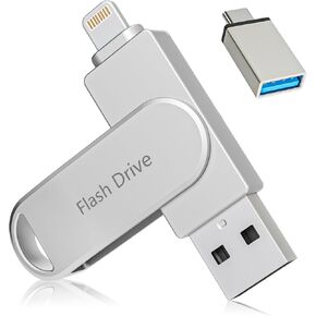 Apple MFI Certified 512GB Photo Stick ، ​​محرك أقراص فلاش لعصا ذاكرة iPhone لعصا النسخ الاحتياطي للصور/الفيديو ، محرك تخزين iPhone عالي السرعة متوافق مع iPhone/iPad/Android/PC (وردي)