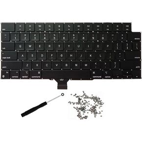 استبدال لوحة المفاتيح الأمريكية + 50pcs مسامير مسامير MacBook Pro M1 Pro Max Retina 14 بوصة 16 بوصة A2442 A2485 2021 سنة ، M2 A2779 A2780 2023 سنة ، M3 A2918 A2991 A2992 2023 سنة