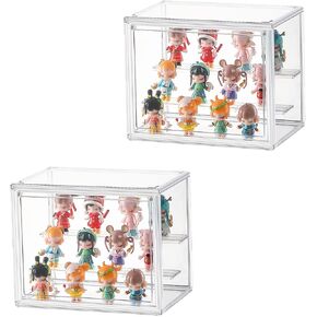 صندوق عرض شفاف صندوق أكريليك لصندوق تخزين الدمى مناسب للمقتنيات شخصيات الحركة مكعبات بناء صغيرة مع باب مقاوم للغبار والرطوبة هدية للأطفال والكبار in Kuwait