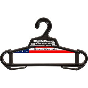 Rhino Tough Hook Heavy Duty Clothes Hangers, USA Made, Military Grade Coat Hanger for Body Armor & Jacket, 200-lb Capacity Suit Hangers for Heavy Apparel, Tan 1-Pack