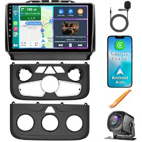 4G+64G Android 13 Car Stereo for Dodge 2013-2018 RAM 1500/2500/3500(Manual & Auto AC), 9 Inch IPS Touch Screen Car Radio with Wireless Carplay&Android Auto,GPS, WiFi, Bluetooth,FM,Rear View, DSP