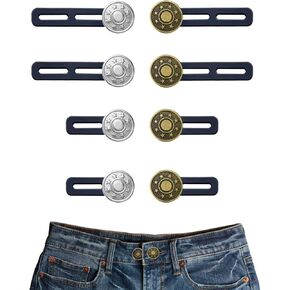 8Pcs Button Extenders for Jeans,Waistband Extenders for Women Men Pants 1.34-2.17 Inches Instant Pants Button Extender Adjustable Waistband Extenders No Sew Jeans Waist Extension