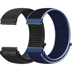 20mm Nylon Quick Release Bands Compatible with Samsung Galaxy Watch 7/6/5/4/FE 40mm 44mm/Watch 6/4 Classic 43mm 47mm 42mm 46mm/Watch 5 Pro/Garmin Vivoactive 5/Vivoactive 3 for Women Men