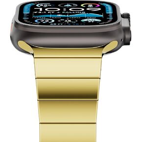 Metal Bands Compatible with Apple Watch Ultra 2 Bands 49mm 46mm 45mm 44mm 42mm 41mm 40mm 38mm iWatch Bands for Men Women,Business Stainless Steel Strap for Apple Watch Series 10 9 8 7 6 5 4 3 SE/2