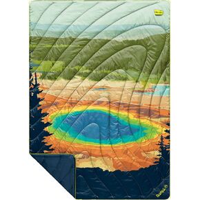 Rumpl Original Puffy Blanket - Warm Puffy Camping Blanket, 100% Recycled Polyester Insulation, Lightweight, Packable, Water-Resistant, Outdoor Puffer Blanket, 52"x75", Yosemite National Park