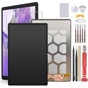 Screen Replacement for Samsung Galaxy Tab S7 FE 2021 12.4'' LCD Display Touch Screen for Galaxy Tab S7 FE T730 T733 T736 Digitizer Assembly Black with Tools