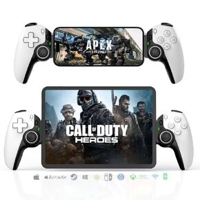 Mobile Cloud Gaming Controller for iPhone 15/14, iPad, Tablet, Android/PC/Switch/PS3/PS4 Gamepad Joystick with Turbo, Streaming on PS5/PS4/Xbox/PC, Hall Effect/Hall Trigger, 6-Axis Gyro Sensor Red