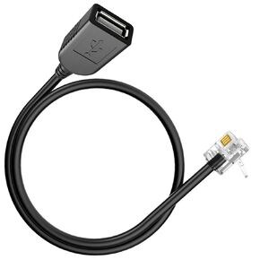 USB to Rj9 Female to Male, 4p4c 4-Pin Adapter, Compatible with Most Avaya Landline Phones (RJ9 Male to USB female30cm)