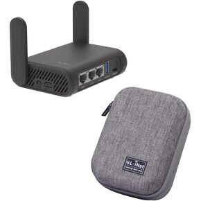 GL.iNet GL-A1300 (Slate Plus) Wireless VPN Encrypted Travel Router & Gadget Organizer Case(Grey)