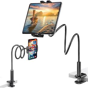 Adjustable 100cm Tablet & Phone Holder – 360° Rotating Flexible Arm Mount for Bed & Desk, Universal Clamp Stand for Mobile Phones, Kindle, Galaxy Tabs, Fire Tablets, 4.7"–11" Devices