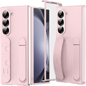 NINKI Samsung Galaxy Z Fold 4 Case with Screen Protector & Wrist Strap - Shockproof Grip Stand for Fold 4 Phone in Blue