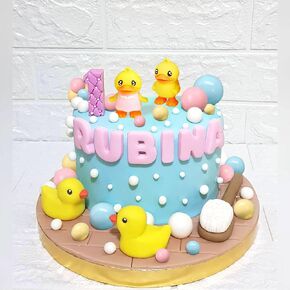 Yellow Duck Cake Decoration Duck Birthday Decorations Cute Little Duckie Cupcake Topper for Birthday Party Baby Shower Decorations in Kuwait