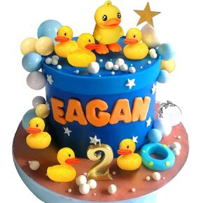 ديكور كعكة البط الصفراء ديكورات عيد ميلاد البطة لطيف لطيف البطة كب كيك أعلى لعيد ميلاد ديكورات استحمام الطفل
