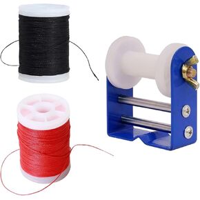SOPOGER Archery Bow String Serving Thread 2 Pack with Bowstring Serving Thread Jig,Durable Nylon Bowstring Serving Thread for Compound Recurve Bow