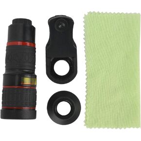 20x Telephoto Zoom Telephoto Lens, Cell Phone Camera Lens, Portable HD Lens with Clip, Compatible with Smartphones, Tablets and PCs (Black)