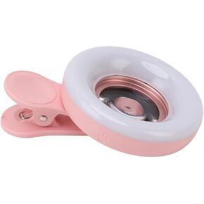 Phone Camera 15X Macro Lens with Mini Clip Light 2800 to 6500K Phone Fill Light Lens for Photography Video Recording ()