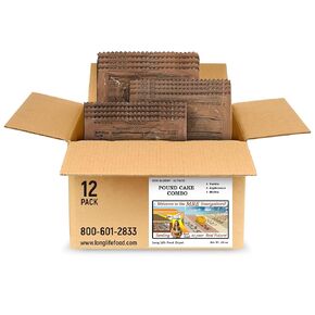 MRE Pound Cake Combo – 12 Pack | Vanilla, Applesauce, Marble – 2.5 oz. each - by Long Life Food Depot