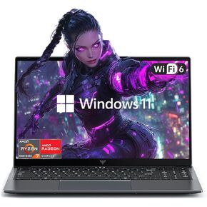 Laptop with AMD Ryzen 7 5700U Processor(Up to 4.3GHZ)，16GB DDR4 512GB SSD, WIFI 6, Bluetooth5.2, Windows 11, Backlit Keyboard,16.1" FHD IPS Display, 2025 Portable Laptops Computer for Student Office