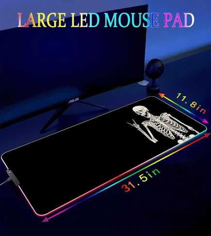 لوحة الماوس للألعاب RGB ، موسباد كبير مع ضوء LED ، إكسسوارات ألعاب لوحة المفاتيح للمكتب ، حصيرة فأر من المطاط غير المنقولة للاعبي ، 31.5 × 11.8 بوصة ، مجرة ​​رائعة in Kuwait
