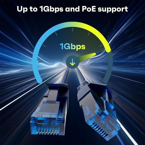 CAT6 Ethernet Cable 1.5 FT (6 pack) ، snagless cat 6 patch cable ، stacks pvc المرونة المرنة ، متعددة الحزم ، OFC ، 1 جيجابت في الثانية ، كابلات شبكة الإنترنت CAT6 ، UTP ، الكمبيوتر ، جهاز التوجيه ، الخوادم ، مركز بيانات تكنولوجيا المعلومات ، الأزرق in Kuwait
