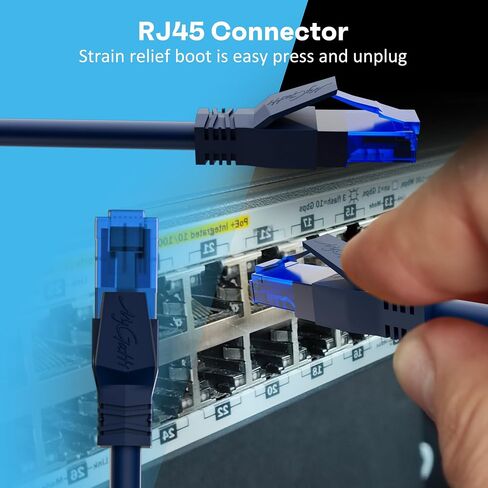 CAT6 Ethernet Cable 1.5 FT (6 pack) ، snagless cat 6 patch cable ، stacks pvc المرونة المرنة ، متعددة الحزم ، OFC ، 1 جيجابت في الثانية ، كابلات شبكة الإنترنت CAT6 ، UTP ، الكمبيوتر ، جهاز التوجيه ، الخوادم ، مركز بيانات تكنولوجيا المعلومات ، الأزرق in Kuwait
