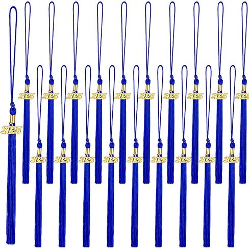 20 Pack 2025 تخرج تاسيل تاسيل تاسيل تاسيل تاسيلز بالجملة مع 2025 سحر ذهبي لحفل التخرج من قبعة الدراسات العليا (وايت ، 2025) in Kuwait