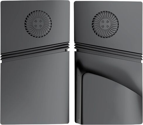 لوحات تغطية HZXKQMIL Faceplate للحصول على وحدة تحكم PS5 Pro ، لوحات جانبية للوجه البديلة مع ملحقات حالة التبريد ABS لـ PS5 Pro Disc Edition (أسود) in Kuwait