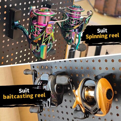 Display Fishing Reel Baitcasting Reels Display Fishing Reel Holder Reel Storage Holder Fishing Reel Wall Mount Rack (Baitcasting, 6) in Saudi Arabia