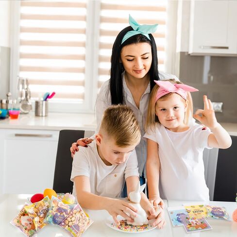 Valentines Treat Bags, 100 PCS Valentiens Cellophane Treat Bags, Valetines Candy Bags, Self Adhesive Plastic Valetine Gift Bags Cookie Bags Goodie Bags for Valentine's Day Holiday Party Favor Supplies in Kuwait