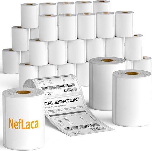 Thermal Label Roll,Shipping Label 4x6,NefLaca Mailing Label,Printer Paper 4"x6",Permanent Adhesive Label,Compatible with Rollo, Zebra, MUNBYN Thermal Printer,250 Labels per Roll,2 Rolls,500 Labels in Saudi Arabia