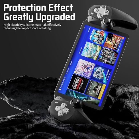Silicone Non-Slip Grip Protective Case for PlayStation Portal, Soft Protection Skin Cover for PS Portal Remote Player, Anti Fingerprint Handle Shell for PS5 Portal, 4 Thumb Caps-White+Black in Saudi Arabia