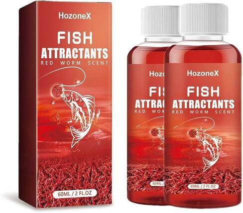 Red Worm Flavored Fish Bait, Natural Trout Flavored Fish Bait, Powerful Fish Bait Safe and Effective Fish Bait Lure Enhancer Liquid, Prepare for a Successful Fishing Journey (2pc) in Saudi Arabia