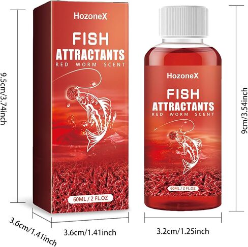 Red Worm Flavored Fish Bait, Natural Trout Flavored Fish Bait, Powerful Fish Bait Safe and Effective Fish Bait Lure Enhancer Liquid, Prepare for a Successful Fishing Journey (2pc) in Saudi Arabia