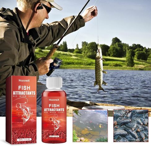 Red Worm Flavored Fish Bait, Natural Trout Flavored Fish Bait, Powerful Fish Bait Safe and Effective Fish Bait Lure Enhancer Liquid, Prepare for a Successful Fishing Journey (2pc) in Saudi Arabia