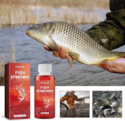 Red Worm Flavored Fish Bait, Natural Trout Flavored Fish Bait, Powerful Fish Bait Safe and Effective Fish Bait Lure Enhancer Liquid, Prepare for a Successful Fishing Journey (2pc) in Saudi Arabia