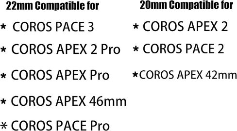 متوافق مع نطاقات Coros Pace 3 ، وأشرطة معدنية صلبة من الفولاذ المقاوم للصدأ 22 مم متوافقة مع Coros Pace Pro/Pace 3/Apex 2 Pro/Apex Pro/Apex 46mm Smartwatch in Kuwait